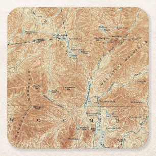Obere Arbeiten, Tahawus Gebiet, Adirondack Hohe Gi Rechteckiger Pappuntersetzer