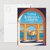 Obere Barrakka-Gärten Malta Postkarte (Vorne/Hinten)