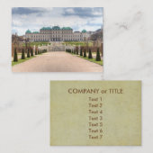 Obere Belvedere Wien Österreich Visitenkarte (Vorne/Hinten)