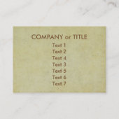 Obere Belvedere Wien Österreich Visitenkarte (Rückseite)