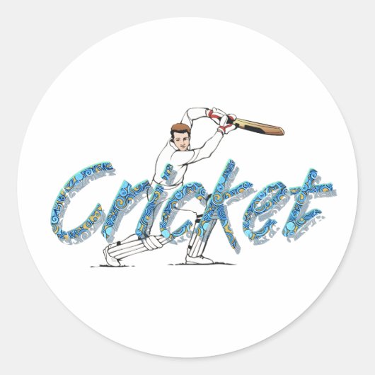 OBERE Cricket Runder Aufkleber (Vorderseite)