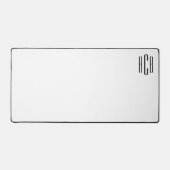 Obere Ecke des Monogrammes in Weiß und Schwarz Schreibtischunterlage (Vorderseite)