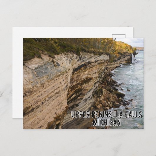 Obere Halbinsel Falls Michigan Postcard Postkarte (Vorne/Hinten)