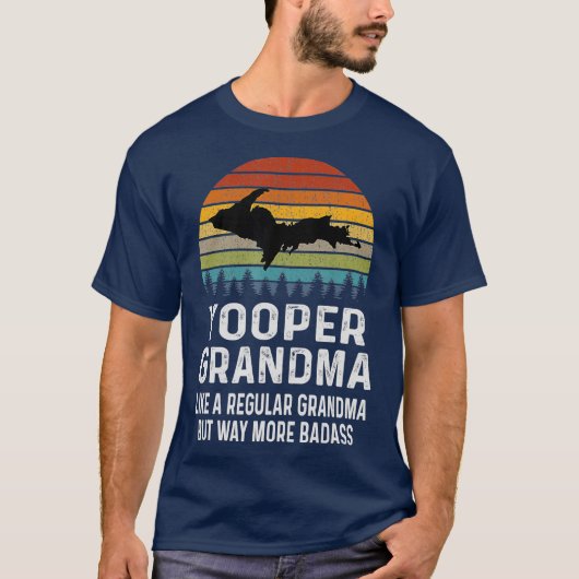 Obere Halbinsel Michigan Gifts Yooper Oma T-Shirt (Vorderseite)