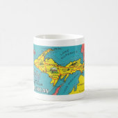 Obere Halbinsel Michigan Reisen Vintag Kaffeetasse (Mittel)