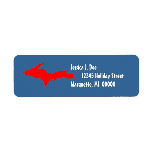 Obere Halbinsel: Michigan UP-Adresse (Vorne)