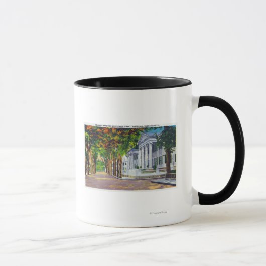 Obere Hauptstraße Aussicht auf koloniale Herrenhäu Tasse (Rechts)