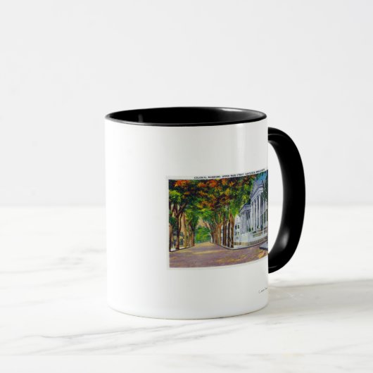 Obere Hauptstraße Aussicht auf koloniale Herrenhäu Tasse (VorderseiteRechts)