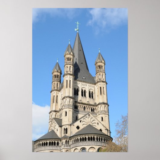 Obere Kirche von Gross St. Martin in Köln Poster (Vorne)