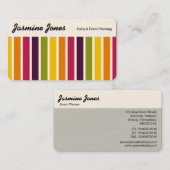 obere Leiste - Farbstreifen 03 (Creme-Karte) Visitenkarte (Vorne/Hinten)