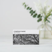 obere Leiste: Zweige und Blätter BW-Visitenkarte Visitenkarte (Stehend Vorderseite)