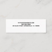 obere Montage-Visitenkarte Mini Visitenkarte (Rückseite)