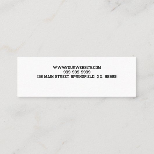 obere Montage-Visitenkarte Mini Visitenkarte (Rückseite)