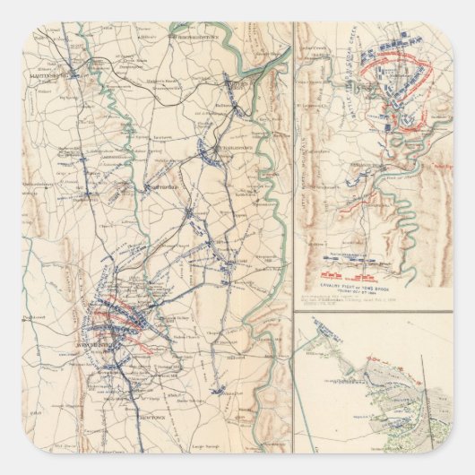 Obere Potomac McCoys Fähre-Conrads Fähre Quadratischer Aufkleber (Vorderseite)