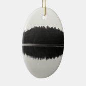 Obere Saranac See Adirondack Insel-Fotografie Keramik Ornament (Rechts)