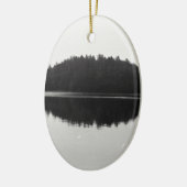 Obere Saranac See Adirondack Insel-Fotografie Keramik Ornament (Links)