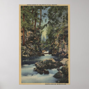 Obere Schlucht Ansicht des Schurken- Fluss-, Poster