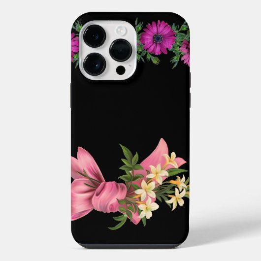 Obere schwarze Klee iPhone Hülle (Rückseite)