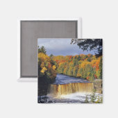 Obere Tahquamenon Falls in UP Michigan im Herbst Magnet (Vorderseite/Rückseite)