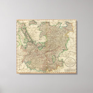 Obere, unterere Rhein-Kreise Leinwanddruck