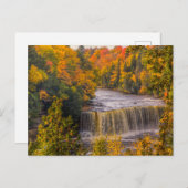 Obere Wasserfälle mit Herbstfarben Postkarte (Vorne/Hinten)