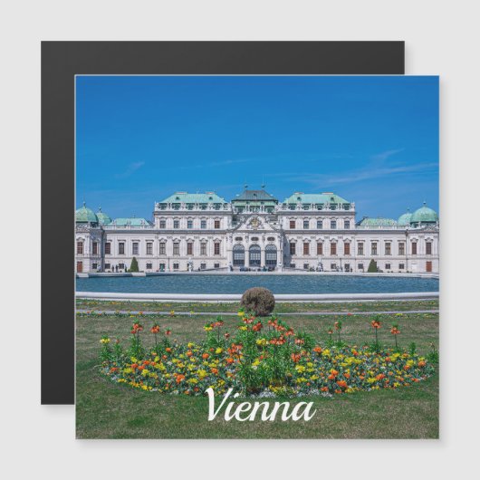 Oberer Belvedere Palast in Wien, Österreich Magnet (Vorne/Hinten)