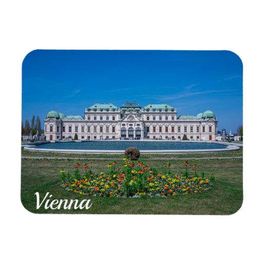 Oberer Belvedere Palast in Wien, Österreich Magnet (Horizontal)