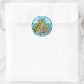 Oberer Felsen Gibraltar Runder Aufkleber (Tasche)