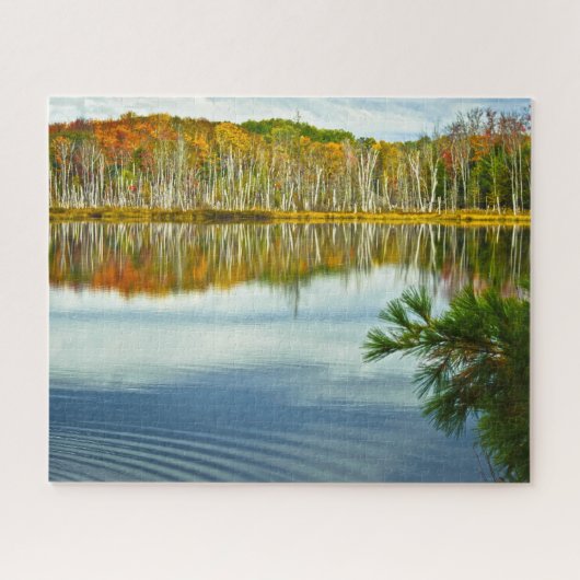 Oberer Halbinsel-Herbst färbt Natur-Fotografie Puzzle (Horizontal)