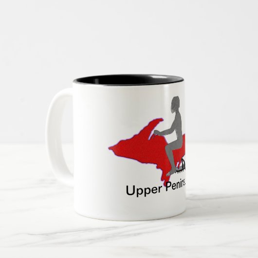 Oberer HalbinselSnowmobile Zweifarbige Tasse (Vorderseite Links)