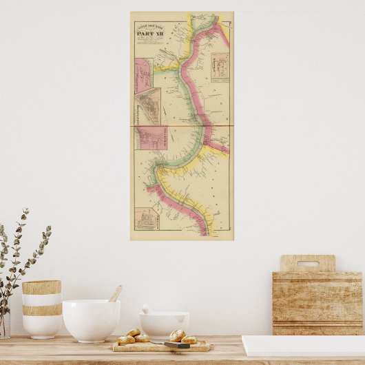 Oberer Ohio Fluss und Tal 2 Poster (Küche)