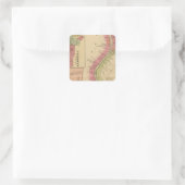 Oberer Ohio Fluss und Tal 2 Quadratischer Aufkleber (Tasche)