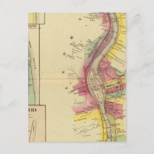 Oberer Ohio Fluss und Tal 5 Postkarte