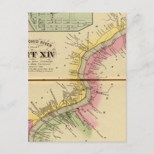 Oberer Ohio Fluss und Tal 8 Postkarte (Vorderseite)