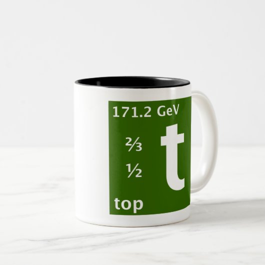 Oberer Quark (mit links Hand) Zweifarbige Tasse (VorderseiteRechts)