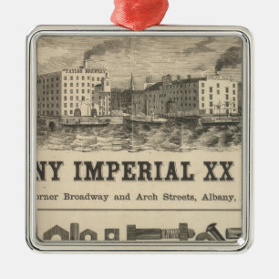 Oberer See Iowa und Minnesota-Anzeige Silbernes Ornament