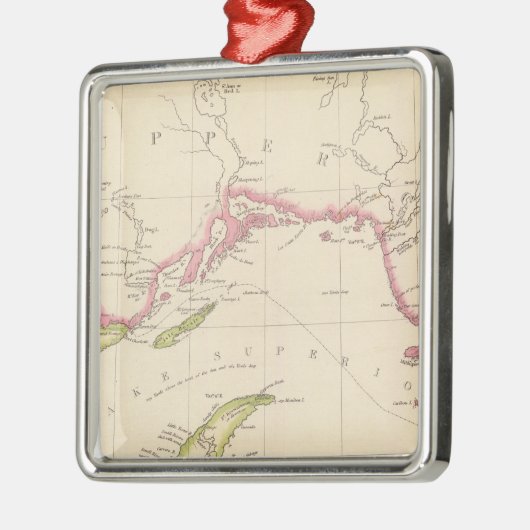 Oberer See Ornament Aus Metall (Links)