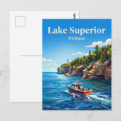 Oberer See USA Postkarte (Vorne/Hinten)