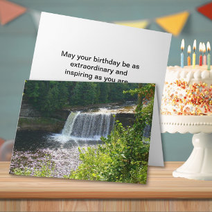 Oberer Tahquamenon-Wasserfall Michigan Geburtstag Karte