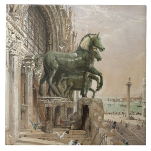 Oberer Teil der Fassade von St Mark Kirche, Fliese