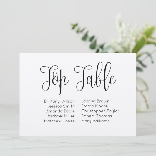 Oberer Tisch. Rustikales Hochzeitsseminar Einladung (Stehend Vorderseite)