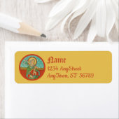 Oberer Torso von St. Joseph (Detail; VVP 09) Label (Insitu)