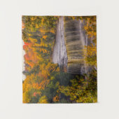 Oberer Wasserfall mit Herbstfarben Wandteppich (Vorderseite)
