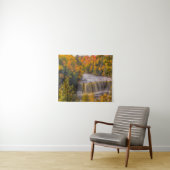 Oberer Wasserfall mit Herbstfarben Wandteppich (Beispiel (Horizontal))