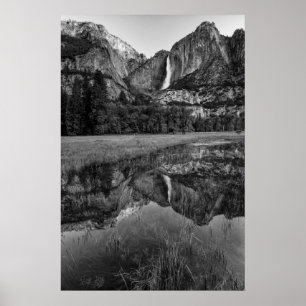Oberer Wasserfall von Yosemite, Panoramablick Poster
