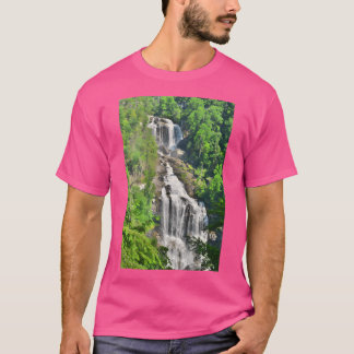 Oberer Whitewater Falls Nc Sommerzeit Vertikal T-Shirt