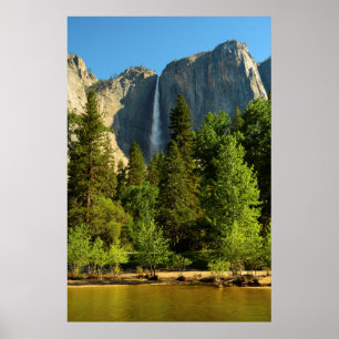 Oberer Yosemite-Wasserfall, Merced River, Yosemite Poster