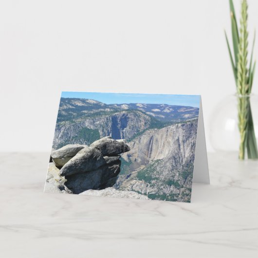 Oberer Yosemite-Wasserfall vom Glacier Point, CA Karte (Vorderseite)