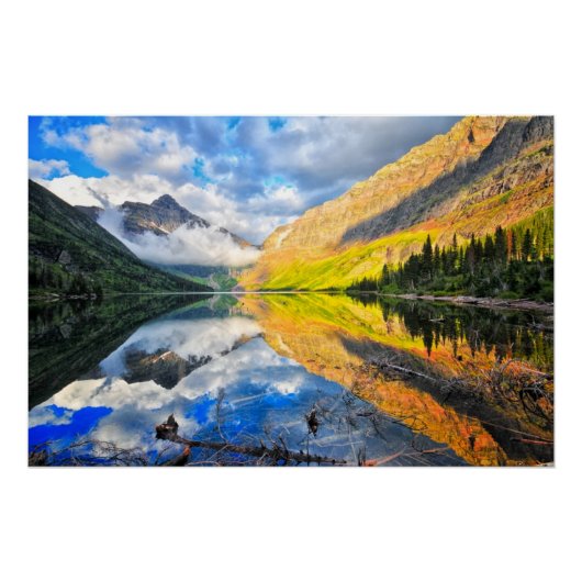 Oberer Zwei-Medizinischer See bei Sonnenaufgang Poster (Vorderseite)
