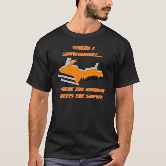 OBERES MICHIGAN VERWANDELT IN SNOWMOBILE ~ SHIRT! T-Shirt (Vorderseite)